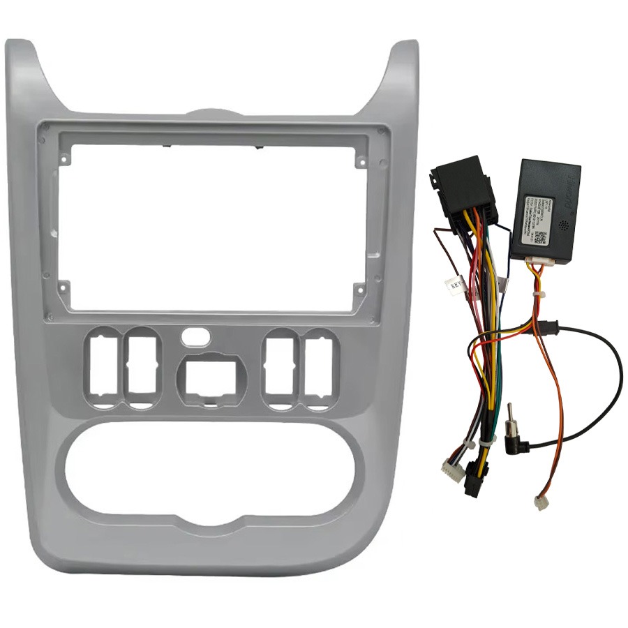 DACIA_DUSTER–LOGAN–SANDERO_2006-2012_FRAME_CR101SL DIQ CR101SL (FRAME 9" SILVER for DACIA DUSTER – LOGAN – SANDERO mod. 2006-2012) - Image 1