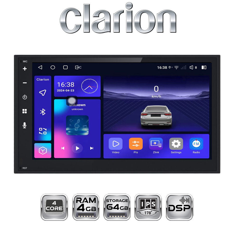 GL-300 (MD332D-4645) 2DIN, 4+64GB, 6.8inch – Clarion Car Multimedia