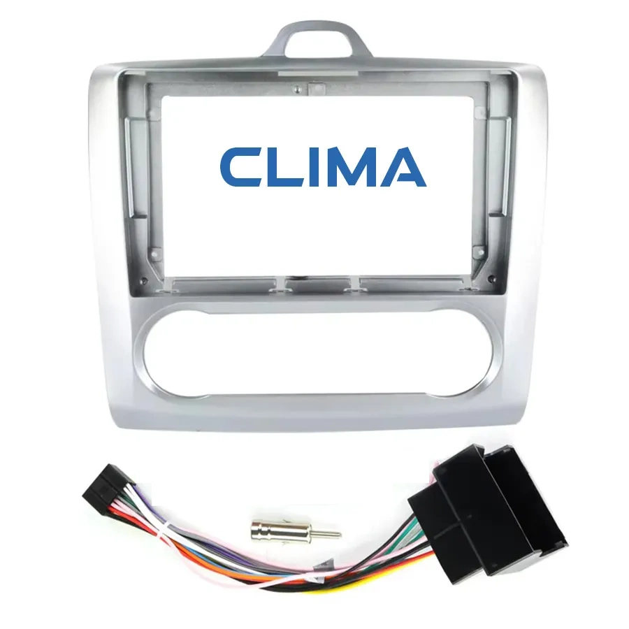 cr156sil clima DIQ CR156 SILVER (FRAME 9" for FORD FOCUS mod. 2005-2012 with CLIMA) - Image 1